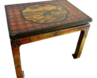 Mid 20th Century Vintage Chinoiserie Low Table/Stool