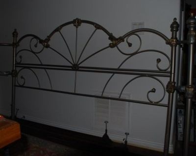 King Size Bed Frame w/ Headboard and Split Head and Foot Brackets