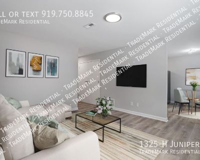 1325-H Juniper St.. Juniper Square Apartments are nestled in the heart of Durham, you'll have easy access to shopping, dining, and entertainment, making life a breeze! With sleek interiors, these 2 bedroom 1 bathroom apartments are designed for the modern life. Experience the elegance of LVP flooring and redesigned kitchens, complete with granite countertops and brand-new appliances. Enjoy the ...