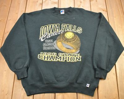 1996 Iowa Falls Cadets State Champions Crewneck Sweatshirt 90s Crewneck Made In Usa Streetwear Russ
