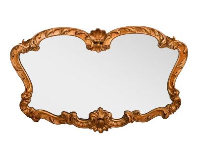 Antique Italian Hand Carved Gilt Wall Mirror