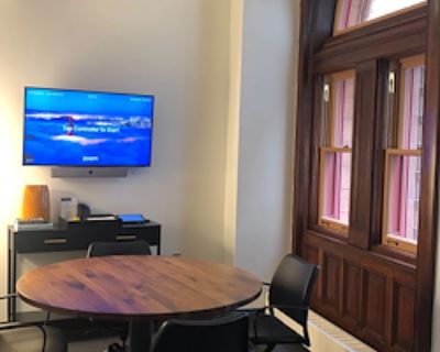 Meeting room. Traditional private offices with floor-to-ceiling glass windows, natural light, flexible lease terms, and the benefits of an inspiring community.