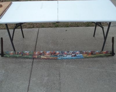 Antique, Cross Cut, Painted, Two Man Saw