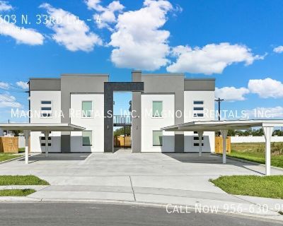 12603 N. 33rd Ln.. Welcome to 12603 N. 33rd, a stunning 3-bedroom, 2-bathroom apartment located in the vibrant city of McAllen, TX. This apartment boasts a modern open floor plan, high ceilings, and contemporary fixtures that create a stylish and comfortable living environment. The kitchen is equipped with stainless steel appliances, including a refrigerator, microwave, and stove/oven. For your...