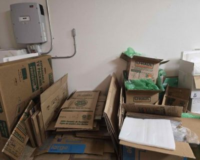 We moved a 4 bedroom home. Includes 3 large Styrofoam boxes. Must take all. Check out the pictures at: