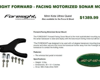 FORESIGHT Forward-Facing Motorized Sonar Mount