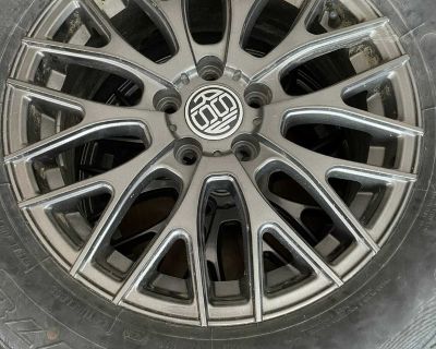 Almost new summer tires on rims