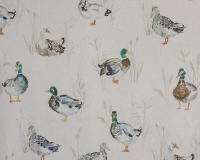 Voyage Paddling Ducks Large Linen Fabric - Sample
