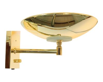 Vintage Brass Saucer Wall Sconce