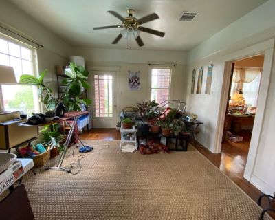 I’m subletting my room in our three bedroom house that’s on the second floor of a duplex. It’s a great house with two living rooms, hardwood floors, washer and dryer, central a/c, and pretty much your own bathroom. We are three ladies all around 30 ish that are quiet, chill, and creative and I’m looking for someone that’s in the same age range to replace me. My fellow roommates would like to ke...