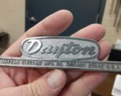 DAYTON Vintage toolbox badge/emblem. Metal not plastic