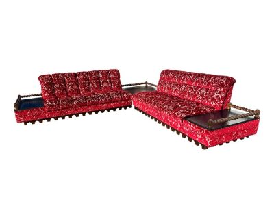 1960s Spanish Revival Mid-Century Modern 3 Piece Sectional