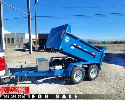 5x8 Dump Trailer Blue