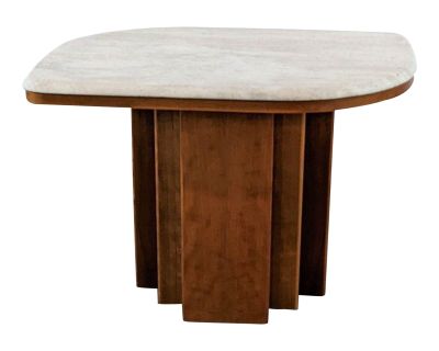 1990s Vintage Scandinavian Designs Stone Top End Table