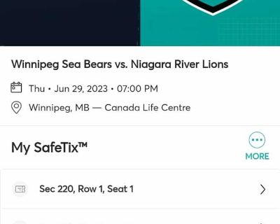 Winnipeg Sea Bears Basketball tickets