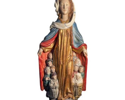 Mid 19th Century Madonna of Mercy in Her Protective Cloak