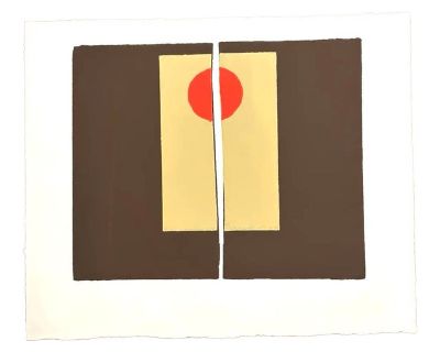 Barbara Beck 1969 Mid Century Modern Silkscreen Print on Paper - Unsigned