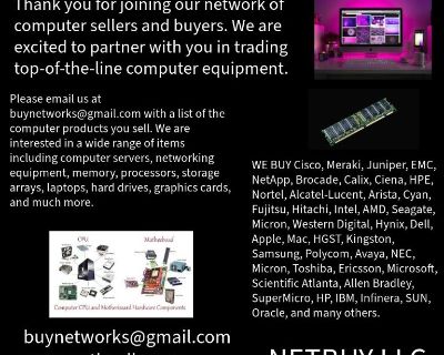 Sell Your Computer Products to Netbuy LLC