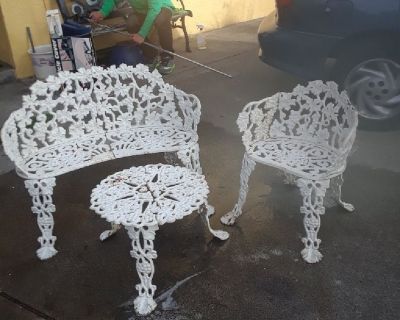 Wrough iron patio set
