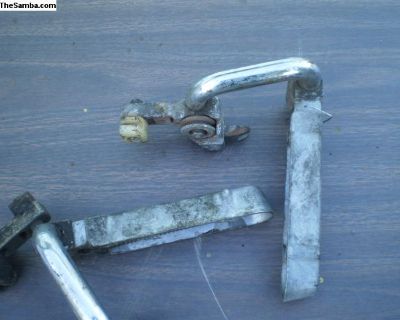 Chrome sliding door hinge and roller assembly Bay