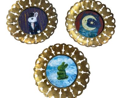 Surrealist Art Antique Butterfly Coasters Redesigned