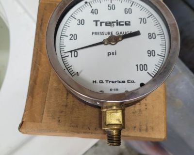 NEW H. O. Trerice Co 52-2199 4" 0-100 PSI Pressure Gauge