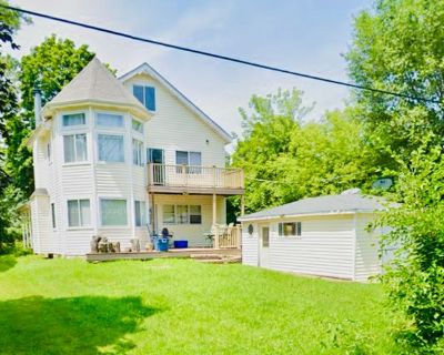 1 bedroom on main level with semi-private bathroom. 4 very large bedrooms on upper level. Master suite very private. Basement can accommodate two people. . 5 Bedroom. 3 Bathroom