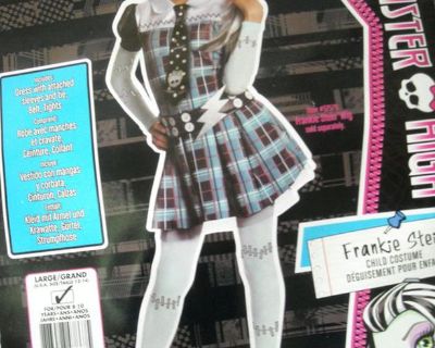 GIRL'S "MONSTER HIGH FRANKIE STEIN" HALLOWEEN COSTUME