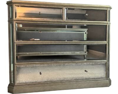Restoration Hardware 1930s French Mirrored 5-Drawer Dresser