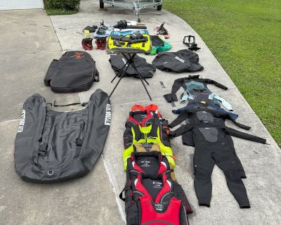 JETSKIS & POWERED SURFBOARD BUNDLE PACKAGE ONLY! (2) 2020 SEADOOs SPARK 3 & 2 Trixx w/ Trailer a...
