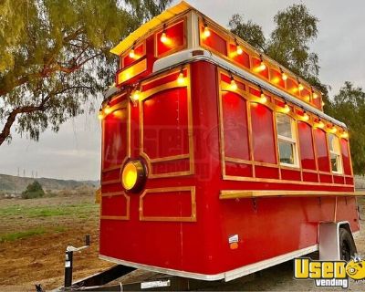 2020 6' x 14' Food Concession Trailer | Vintage Style Food Trailer