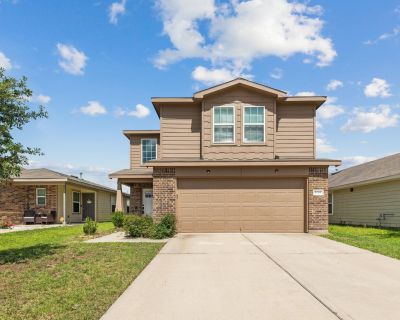 5710 Pampus Prairie Road. Enjoy the view from your own private upper-level deck overlooking the water a rare and special feature that sets this home apart! This open-concept 4-bedroom, 2.5-bath beauty features high ceilings, granite countertops, abundant cabinet space, and a kitchen that flows seamlessly into the living area ideal for entertaining. The spacious primary suite includes a jetted t...