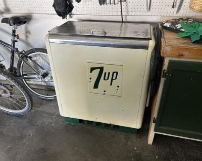 Antique 7up cooler
