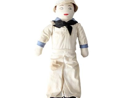 Antique Cloth Sailor Boy Doll