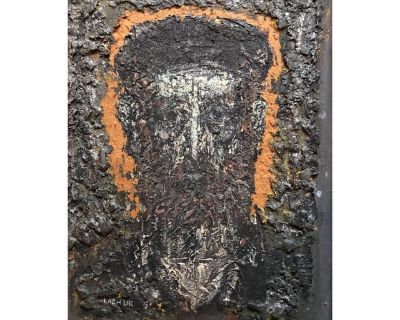 Zdzislaw LachurExpressionist Polish Rabbi Portrait Oil Painting Zdzisława Lachur