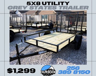 2026 GREY STATES 5x8 Utility Trailer Utility Trailers Tuscumbia, AL