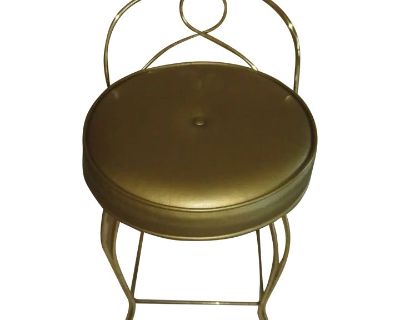 1920s Vintage George Koch Sons Hollywood Regency Vanity Stool