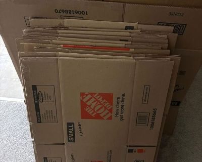 moving boxes- mostly small