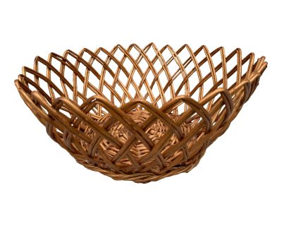 Vintage Rattan Wicker Open Weave Basket