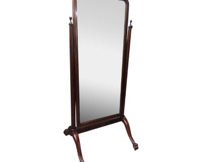 Antique Dressing Mirror, Antique Mirror on Stand, Full Length Mirror, Cheval Mirror