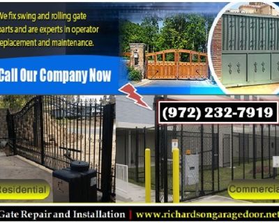 Commercial Automatic Gate Repair Starting $25.95 | Richardson, 75081 TX