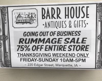 Antique and gift shop closing