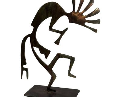 Mid 20th Century Rosemary Pozzi Franzetti Steel Sculpture of Kokopelli, Taos New Mexico