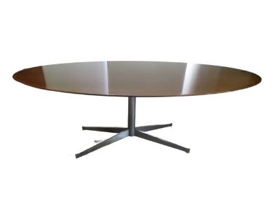 1970s Mid Century Modern Florence Knoll Oval Desk or Dining Table for Knoll