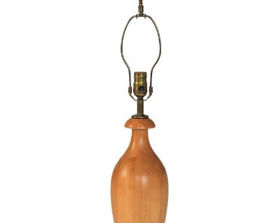 Vintage Hand Turned Wood Table Lamp