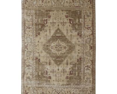 Indian Floral Medallion Oushak Area Rug by Keivan Woven Arts