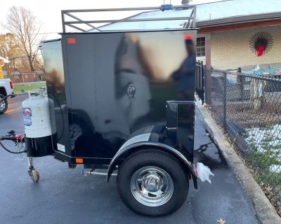 FS/FT King Corn Potato Roaster on Trailer with BOH Stainless Steel sink set up 2...