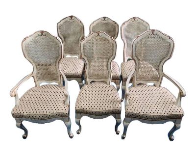 19th Century French Louis XV Style Dining Chairs - Set of 6
