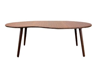 Mid Century Modern Atomic Kidney Shaped Coffee Table Unique Exotic Top