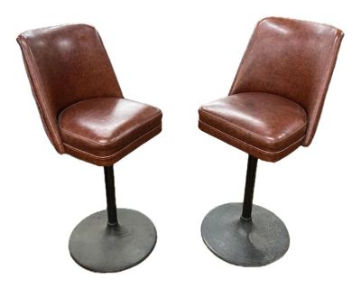 Mid 20th Century Mid-Century Swivel Bar Stools